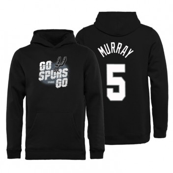 San Antonio Spurs Enfants # 5 Noir Manches longues Dejounte Murray 2019 Sweat à capuche à capuche NBA