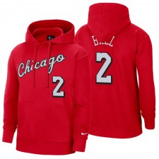 Chicago Bulls 2021-22  Lonzo Ball City Edition Pullover Hoodie Rouge