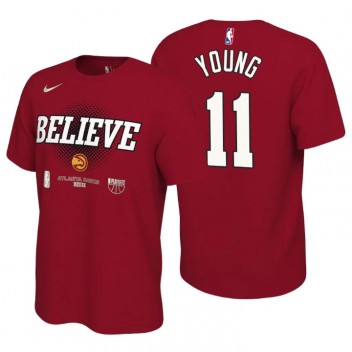 Atlanta Hawks 2021 NBA Playoffs Red Trae Young # 11 Mantra T-shirt