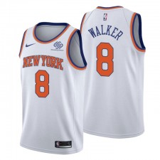 New York Knicks Association Edition Kemba Walker No. 8 Blanc Swingman Maillot