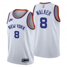 New York Knicks Kemba Walker ^ 8 75e anniversaire Blanc Maillot