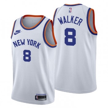 New York Knicks Kemba Walker # 8 75e anniversaire Blanc Maillot