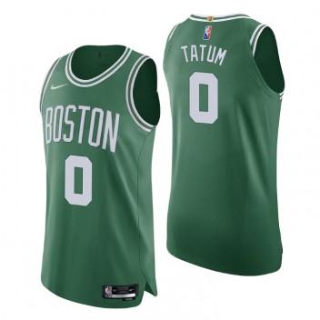 Boston Celtics Jayson Tatum # 0 75e Anniversaire Icône de Maillot vert authentique