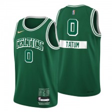 Boston Celtics Jayson Tatum ^ 0 édition de la ville 75e anniversaire Green Swingman Maillot Diamond
