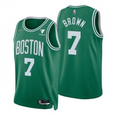 Boston Celtics Jaylen Brown # 7 75e Anniversaire Diamond Kelly Green Swingman Maillot icon