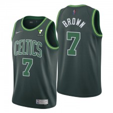 Boston Celtics no.7 Jaylen Brown Edition gagnée Green Maillot