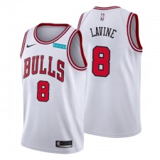 Édition Association de Chicago Bulls ^ 8 Zach Lavine Maillot Blanc