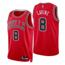 Chicago Bulls Zach Lavine # 8 75e Anniversaire Diamond Rouge Swingman Maillot icon