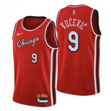 Chicago Bulls Nikola Vucevic # 9 Ville 75e anniversaire Rouge Maillot