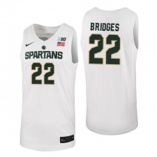 NCAA Basketball Michigan State Spartans No. 22 miles Bridges Blanc College Basketball Réplique Maillot