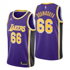 Los Angeles Lakers Déclaration Édition Sekou Doumbouya # 66 Purple Swingman Maillot