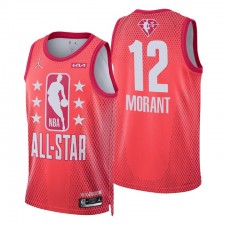 Memphis Grizzlies # 12 Ja Morant 2022 NBA All-Star Maroon 75th Maillot