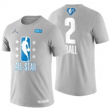 Charlotte Hornet Lamelo Ball 2022 NBA Gris Star 75ème T-shirt 75ème