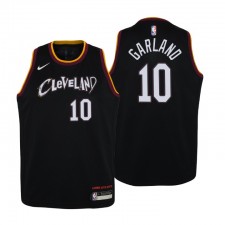 Cleveland Cavaliers Maillot Darius Garland No.10 City Noir Enfants
