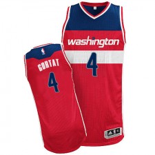 NBA Marcin Gortat Authentic Men's Red Jersey - Adidas Washington Wizards &4 Road