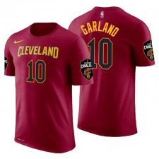 Hommes Cleveland Cavaliers # 10 Darius Garland Icon Edition T-shirt Meroon