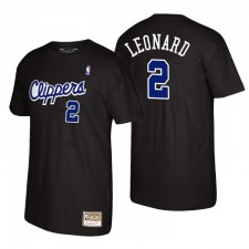 Los Angeles Clippers # 2 Kawhi Leonard Mitchell& Ness Recharge 2.0 Noir T-shirt