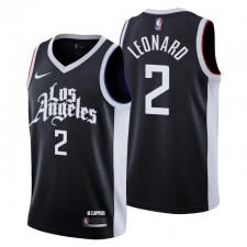 Los Angeles Clippers City Edition Maillot Kawhi Leonard 2 Noir 2020-21