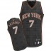 NBA Carmelo Anthony Authentic Men's Black Jersey - Adidas New York Knicks &7 Rhythm Fashion