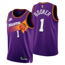 Phoenix Suns NO. 1 Devin Booker 2022-23 Classique Edition Violet Maillot
