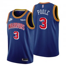 Golden State Warriors Jordan Poole # 3 75e Anniversaire Bleu Maillot