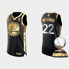 Golden State Warriors 2022 Champion final de la Conférence de l'Ouest Andrew Wiggins # 22 Noir Authentic Golden Maillot Noir