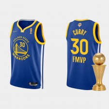 Golden State Warriors # 30 Stephen Curry Maillot NBA FMVP Royal