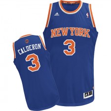 NBA Jose Calderon Swingman Men's Royal Blue Jersey - Adidas New York Knicks &3 Road
