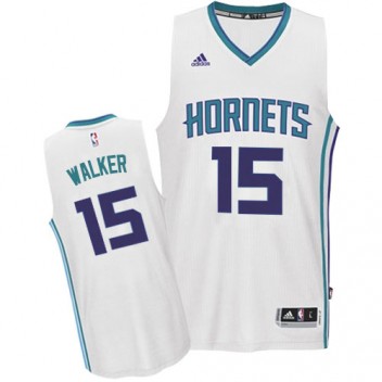 NBA Kemba Walker Authentique Hommes Blanc Maillot - Adidas Magasin Charlotte Hornets #15 Home