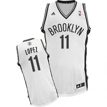 NBA Brook Lopez Swingman Hommes Blanc Maillot - Adidas Magasin Brooklyn Nets #11 Home