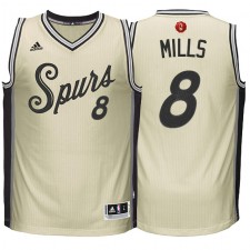 San Antonio Spurs &8 Patty Mills Cream 2015 Christmas Day Swingman Jersey