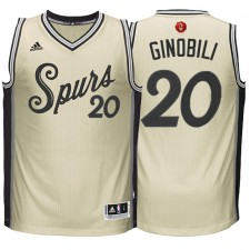 San Antonio Spurs &20 Manu Ginobili Cream 2015 Christmas Day Swingman Jersey