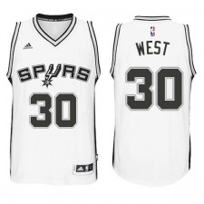 San Antonio Spurs &30 David West New Swingman Home White Jersey