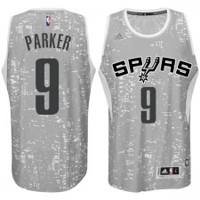 San Antonio Spurs &9 Tony Parker City Lights Black Swingman Jersey