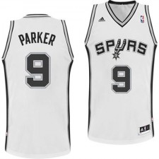 San Antonio Spurs &9 Tony Parker Revolution 30 Swingman White Jersey