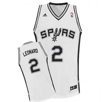 San Antonio Spurs #2 Kawhi Leonard Revolution 30 Swingman Accueil Blanc Maillot