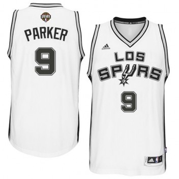 San Antonio Spurs #9 Tony Parker 2014-15 Noches Enebea Swingman Accueil Blanc Maillot