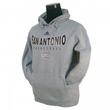San Antonio Spurs Primary Logo Synthetic Grey Pullover Hoodie