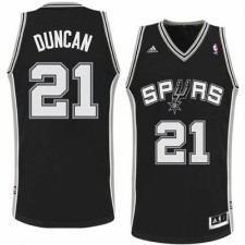San Antonio Spurs &21 Tim Duncan Revolution 30 Swingman Black Jersey
